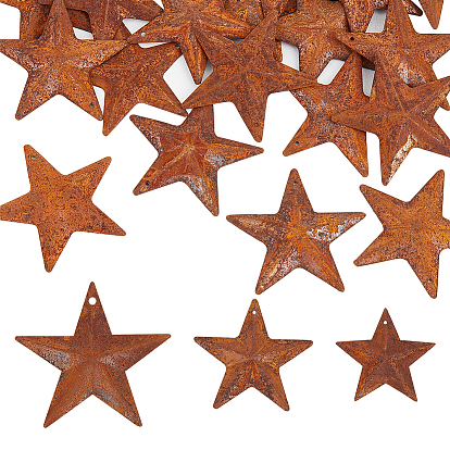 30шт 3 стили железные подвески, ржавчина, звезда