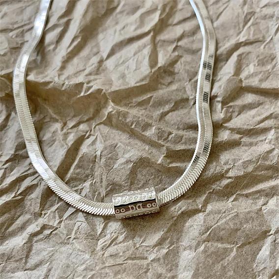 Ожерелья с подвесками из латунной ограненной колонны, змеиные ожерелья для женщин