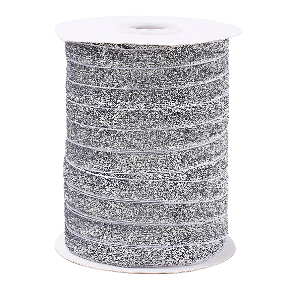 1 рулон блестящей блестящей ленты, лента из полиэстера и нейлона