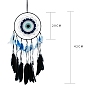 Woven Web/Net with Feather Pendant Decorations, Evil Eye Style for Home Room Hanging Decoration