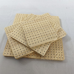 Planche de blocage carrée en bambou au crochet, avec 15 broches de positionnement en acier