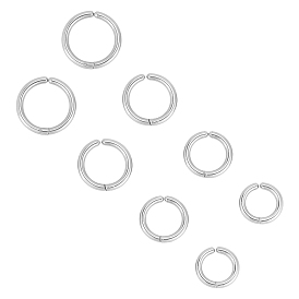 UNICRAFTALE 8 Pairs 4 Styles 304 Stainless Steel Clip-on Earrings, Hypoallergenic Earrings, Ring