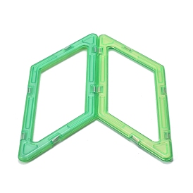 DIY Plastic Magnetic Building Blocks, 3D Building Blocks Construction Playboards, for Kids Building Toys Gift Accessories, Parallelogram