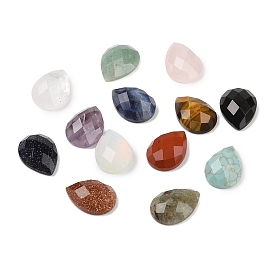 Gemstone Cabochons, Teardrop, Faceted