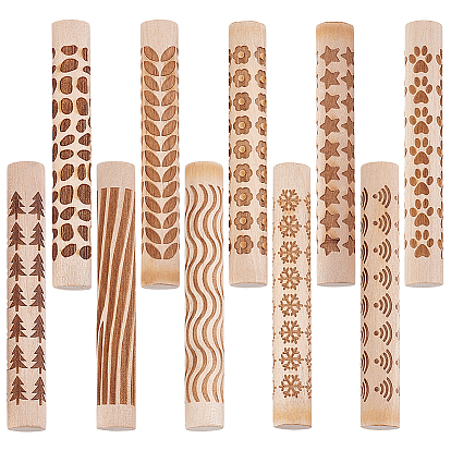 Стержень для тиснения из дерева, валик для создания текстуры на основе глины, колонка