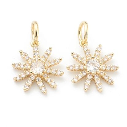 Латунные прозрачные кубические циркониевые подвески, долговечный, с целью перехода в кольце, цветок