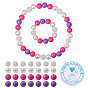 SUNNYCLUE DIY Children's Necklace Making, with AB-Color Resin Rhinestone Bead, Acrylic Bead and Crystal Thread