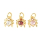 Латунные микро проложить кубического циркония подвески, очарование паука, с целью перехода в кольце, реальный 18 k позолоченный