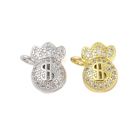 Покрытие стойки латунь микропаве прозрачные подвески из кубического циркония, без кадмия и без свинца, долговечный, ананас