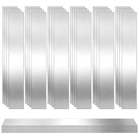 36Pcs 12 Styles 304 Stainless Steel Blank Sheets, Rectangle