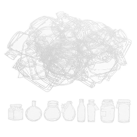 120 шт 4 стили домашних животных клей водонепроницаемый набор наклеек, прозрачные бутылки декоративные наклейки для альбома для вырезок своими руками, разнообразные, прозрачные