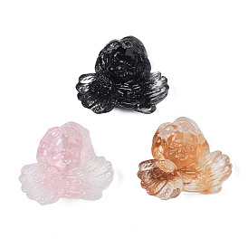Cabochons en résine transparente bicolore, style de pierres fines imitation, enfant
