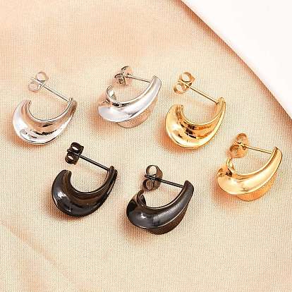 316 серьги-гвоздики из хирургической нержавеющей стали, j-образный