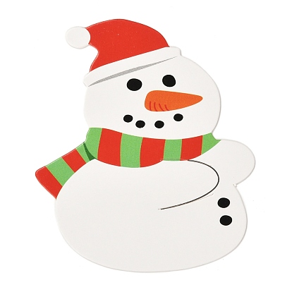 Christmas Theme Snowman Shape Paper Candy Lollipops Cards, for Baby Shower and Birthday Party Decoration