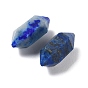 Natural Lapis Lazuli Double Terminated Pointed Beads, No Hole, Faceted, Bullet