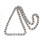 304 Stainless Steel Curb Chain Necklaces, with Lobster Claw Clasps, Faceted, 23.4 inch(59.4cm), 6mm