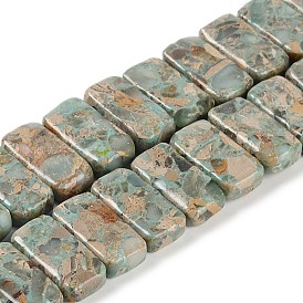 Natural Shoushan Stone/Larderite Beads Strands, Rectangle