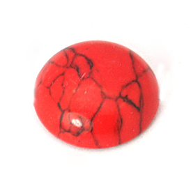 Синтетических бирюзовый кабошон, окрашенные, полукруглые / купольные