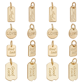 20 шт 4 стили латунные подвески, долговечный, с прыжковых колец