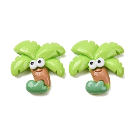 Opaque Resin Cabochons,  Coconut Tree