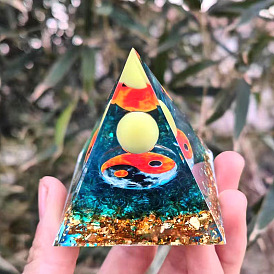 Orgonite Pyramid Resin Energy Generators, for Home Office Desk Decoration