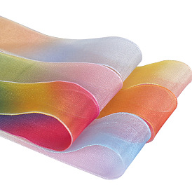 Handmade DIY Gift Wrapping Yarn Ribbon Home Clothing Shoes Hat Accessories Rainbow Chiffon Translucent Ribbon