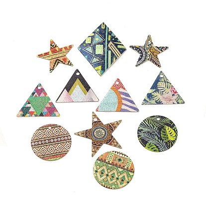 Геометрические сплав листовой печатный кулон серьги аксессуары