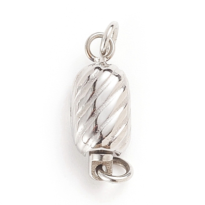 304 Stainless Steel Box Clasps, Oval