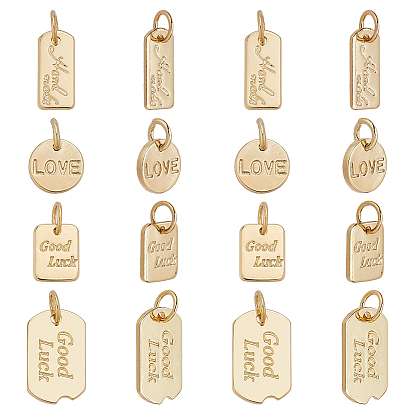 20 шт 4 стили латунные подвески, долговечный, с прыжковых колец