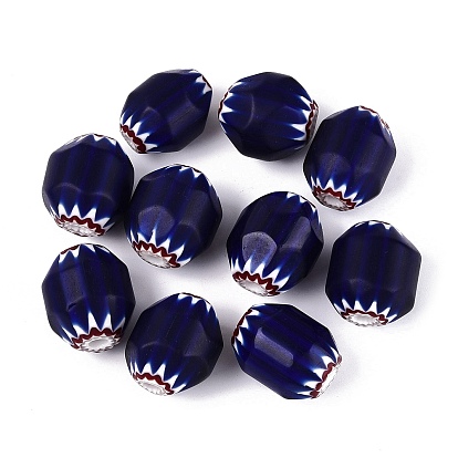 Handgefertigte Millefiori-Glasperlen, Chevron-Perlen