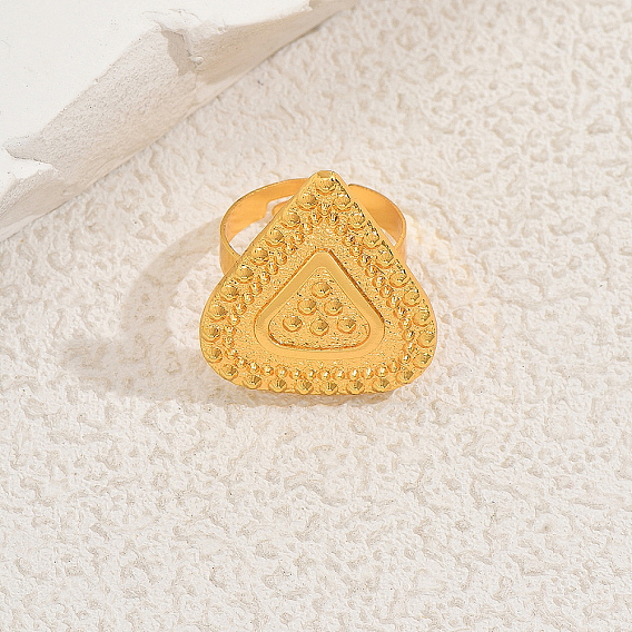 Геометрические треугольные металлические регулируемые кольца для женщин