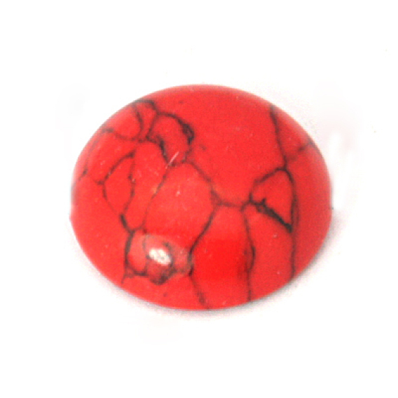 Синтетических бирюзовый кабошон, окрашенные, полукруглые / купольные