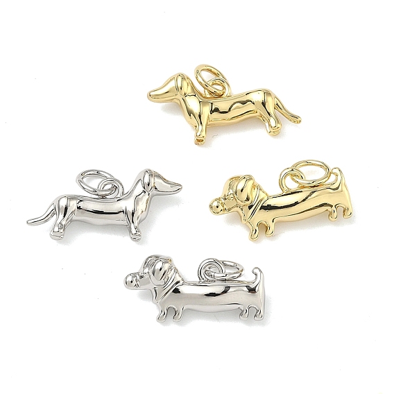 Латунные подвески, собака прелести, без кадмия и без свинца, долговечный, стойки покрытие