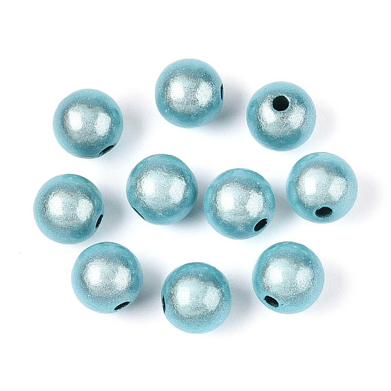 Непрозрачные акриловые бусины, окрашенные распылением, круглые