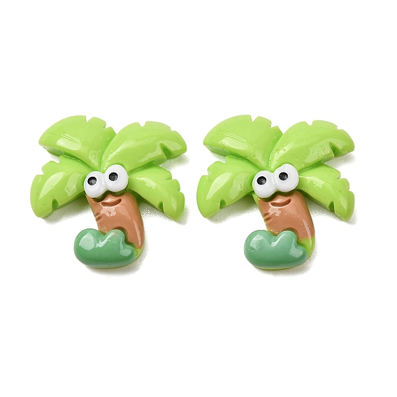 Opaque Resin Cabochons,  Coconut Tree