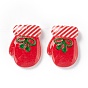 Christmas Themed Opaque Resin Cabochons, Christmas Gloves