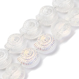 Стеклянные бусины с гальваническим покрытием , с покрытием AB цвета, улитка