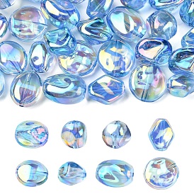 40 шт. 8 стили гальванизированные прозрачные акриловые бусины, разнообразные