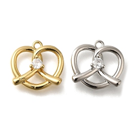 Стойка металлическая латунная микропрофилированная кубическая циркония подвески, долговечный, без свинца и без кадмия, сердце прелести