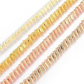 Electroplated Non-magnetic Synthetic Hematite Beads Strands, Long-Lasting Plated
, Triangle