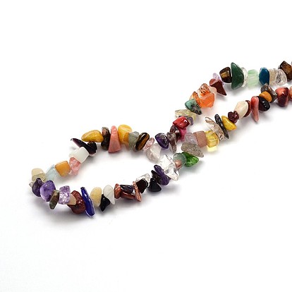 Mixed Stone Beads Strands, Chips