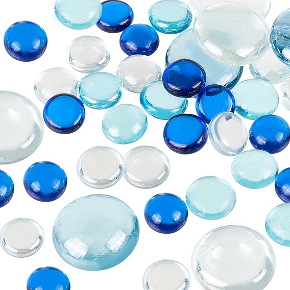 Transparent Glass Cabochons, Half Round/Dome, Mosaic Tiles for Arts DIY Crafts