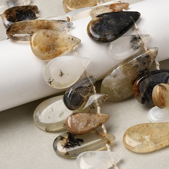 Природные африканские опал бусины пряди, квартира слеза, Топ пробуренной