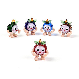 Подвески лэмпворк ручной работы, малиновые подвески