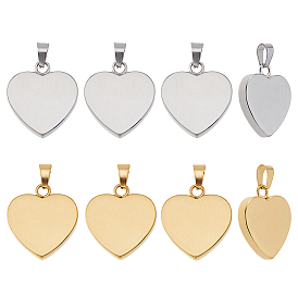 8 шт. 2 идеи подарков на День святого Валентина для него 304 штампованные заготовки для бирок из нержавеющей стали, сердце