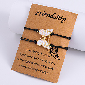 Butterfly Braided Friendship Bracelets for Couples and Best Friends