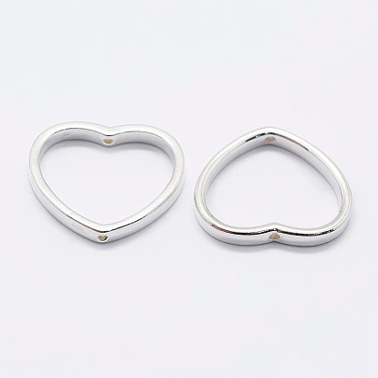 925 Sterling Silver Bead Frames, Heart