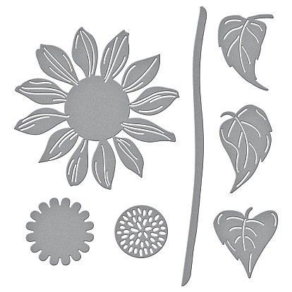 Sunflower Carbon Steel Cutting Dies Stencils, for DIY Scrapbooking/Photo Album, Decorative Embossing DIY Paper Card