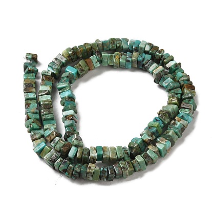 Natural Turquoise Beads Strands, Square