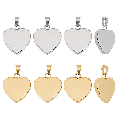 8 шт. 2 идеи подарков на День святого Валентина для него 304 штампованные заготовки для бирок из нержавеющей стали, сердце
